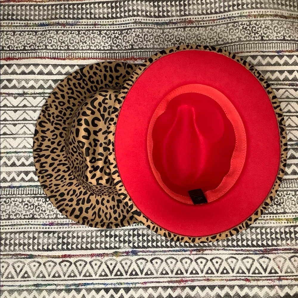 Leopard Fedora/ Red Bottom